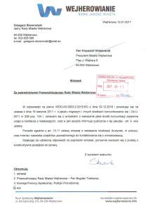 drugi wniosek do Urzędu miasta dot. tłumacza języka migowego